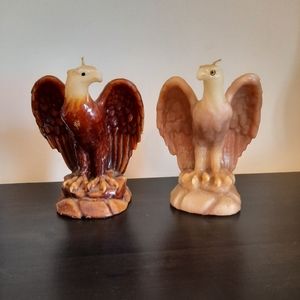 Vintage Wax Eagle Candles Unlit - Choice of Colour
